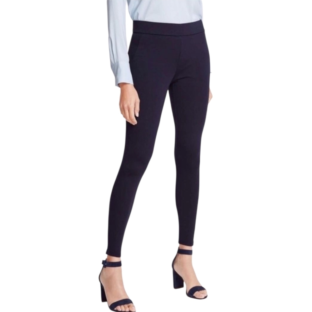 Ann Taylor Navy Side Zip Ankle Pants